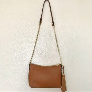Cognac Crossbody with Tassel